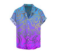 Hawaiian Shirts for Men Summer Beach Shiteshirts Funny Button Down Short Sleeve Shirt Casual Ugly Shirts for Beach Holiday Party (C1-G, 3XL)