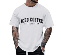 Hawaiian Shirts for Men T Shirts for Man Spring and Summer Trend Large Size English Printed Short Sleeve T Shirt Top Mens Cotton t Mens White t Shirt