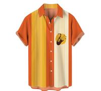 Hawaiian Shirts for Men Vintage Bowling Short Sleeve Button Down Turndown Vintage Blouses 50s Rockabilly Style Beach Vacation Shirts Summer Funny Hawaiian Fashion Tops Casual Loose Cardigan Shirt