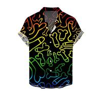 Hawaiian Shirts for Men with Short Sleeved Button Down Funny Bad Inappropriate Penis Shit Shirt Spring Summer Fashion Casual Holiday Top for Beach Mens Loud Clothes for Stag Do,Black,XXL