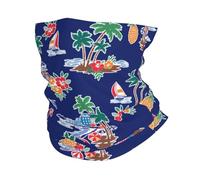 Hawaiian Shore Scenery Fashion Blue Unisex Bandana Lightweight Snood Scarf Soft Face Covering Scarf For Cycling Running Motorcycle Cold Weather