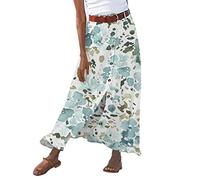 Hawaiian Skirt - Low Waist Solid Linen Hip Split Midi Skirt