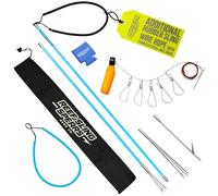 Hawaiian Sling Fishing Spear Set - Travel Fiberglass Pole Spear Harpoon for Spearfishing with 3 Prong Paralyzer Tips 5' - Fishing line Holder and Travel Bag Included for Spear Fishing Equipment