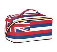 Hawaiian State Flag Hawaiian Hi Designed Cosmetic Bag With Zipper Compartments Travel Cosmetic Bag Travel Accessories Size