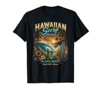 Hawaiian Surf Society North Shore Retro Wave Design T-Shirt