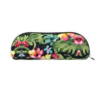 Hawaiian Surfer On Wavy Print Cosmetic Bags For Women,Receive Bag Makeup Bag Travel Storage Bag Toiletry Bags Pencil Case, Hawaiian Flower Print, One Size