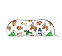 Hawaiian Surfer On Wavy Print Cosmetic Bags For Women,Receive Bag Makeup Bag Travel Storage Bag Toiletry Bags Pencil Case, Merry Christmas Happy (2), One Size