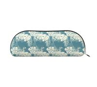 Hawaiian Surfer On Wavy Print Cosmetic Bags For Women,Receive Bag Makeup Bag Travel Storage Bag Toiletry Bags Pencil Case, Luxury Cute Leaves, One Size