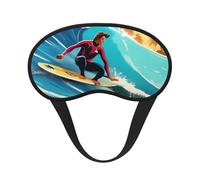 Hawaiian Surfer On Wavy Print Print Adjustable Eye Cover for Sleeping, Comfortable, Pressure-Free and Breathable Sleeping Masks