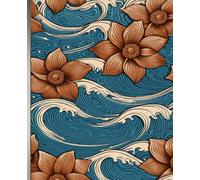 HAWAIIAN SURFER SURFING OCEAN WAVES * Composition Notebook Journal Diary Autograph Junk Scrapbook Hawaii Travel Memento Book - Wood Cut Inspired ... Homeschool High School Ivy League University