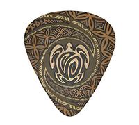 Hawaiian Tapa Honu Turtle &Guitar Picks Pack Of 12,Comfortable Feel, Smooth Edges, Abrasion,Suitable For Guitar, Ukulele, Etc.