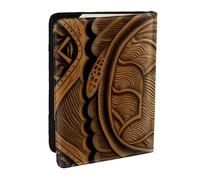 Hawaiian Tapa Honu Turtle Passport Holder for Travel,RFID Passport Cover Wallet PU Leather Passport Card Holder Case Cute Passport Protector for Women Men