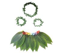 Hawaiian Theme Outfits for Women - Hawaiian Outfit | Tropical Accessories Bracelet and Headband with Leaf Design for Various Occasions Such as Holidays, Photo, Graduations, Summer Parties and