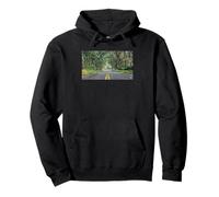 Hawaiian Tree Tunnel with Chicken Crossing the Road Pullover Hoodie