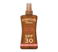 Hawaiian Tropic Glowing Protection Sunscreen Dry Oil Spray Mist, Water Resistant SPF 30 UVA plus UV