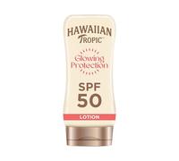 Hawaiian Tropic Glowing Protection Sunscreen Lotion, Water Resistant SPF 50 UVA + UVB Protection Suncream, Tropical Scent Sun Lotion with Shea Butter, 170 ml