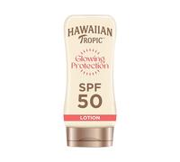 Hawaiian Tropic Glowing Protection Sunscreen Lotion, Water Resistant SPF 50 UVA + UVB Protection Suncream, Tropical Scent Sun Lotion with Shea Butter, 170 ml