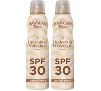 Hawaiian Tropic - Hydrating Protection Sunscreen Spray, Water Resistant SPF 30 UVA + UVB Protection Sun Block, Tropical Scent Sun Lotion, 177 ml (Pack of 2)