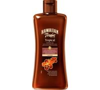 Hawaiian Tropic Glowing Tanning Oil, 200ml, Tropical Scent with Vitamin E, Vegan