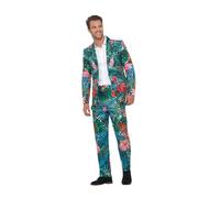 Hawaiian Tropical Flamingo Suit, Multi-Coloured