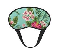 Hawaiian Tropical Leaves Flowers Sleeping Mask for Adults Blackout, Comfortable Eye Mask Blocking Light for Travel, Yoga