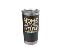 Hawaiian Uke Home is Where My Ukulele is Stainless Steel Insulated Tumbler