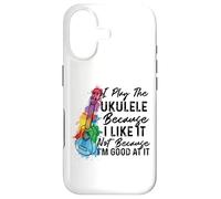 Hawaiian Uke I Play The Ukulele Because I Like It Watercolor Case for iPhone 17