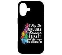 Hawaiian Uke I Play The Ukulele Because I Like It Watercolor Case for iPhone 17