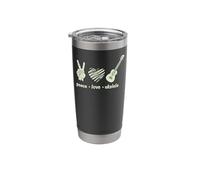 Hawaiian Uke Peace Love Ukulele Stainless Steel Insulated Tumbler