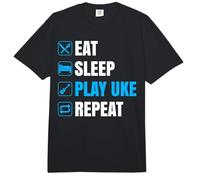 Hawaiian Ukulele Eat Sleep Play Uke Repeat Comfort Colors Adult Heavyweight T-Shirt
