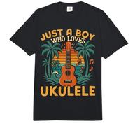 Hawaiian Ukulele Uke Boy Just A Boy Who Loves Ukulele Comfort Colors Adult Heavyweight T-Shirt