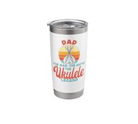 Hawaiian Ukulele Uke Dad Retro Vintage Dad The Man The Myth Stainless Steel Insulated Tumbler