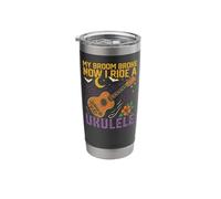 Hawaiian Ukulele Uke Halloween My Broom Broke Now I Ride A Stainless Steel Insulated Tumbler