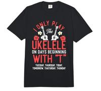 Hawaiian Ukulele Uke I Only Play The Ukulele On Days Comfort Colors Adult Heavyweight T-Shirt
