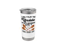 Hawaiian Ukulele Uke I Only Play The Ukulele On Days Stainless Steel Insulated Tumbler