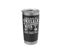 Hawaiian Ukulele Uke I Only Play The Ukulele On Days Stainless Steel Insulated Tumbler