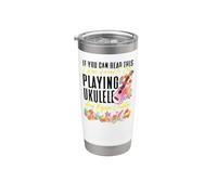Hawaiian Ukulele Uke If You Can Read This I was Forced to Stainless Steel Insulated Tumbler