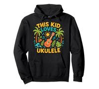 Hawaiian Ukulele Uke Kid This Kid Loves Ukulele Pullover Hoodie
