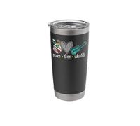 Hawaiian Ukulele Uke Peace Love Ukulele Stainless Steel Insulated Tumbler