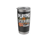 Hawaiian Ukulele Uke Playing Ukulele is My Cardio Stainless Steel Insulated Tumbler