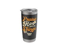 Hawaiian Ukulele Uke Praise Him with The Strings Psalm 150:4 Stainless Steel Insulated Tumbler