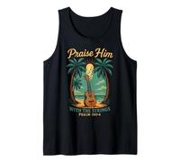 Hawaiian Ukulele Uke Praise Him with The Strings Psalm 150:4 Tank Top