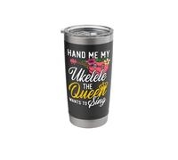 Hawaiian Ukulele Uke Queen Hand Me My Ukulele The Queen Stainless Steel Insulated Tumbler