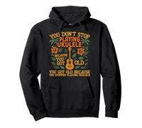 Hawaiian Ukulele Uke Retired You Don't Stop Playing Ukulele Pullover Hoodie