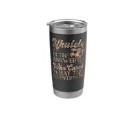 Hawaiian Ukulele Uke Retro Vintage Ukulele is The Answer Who Stainless Steel Insulated Tumbler