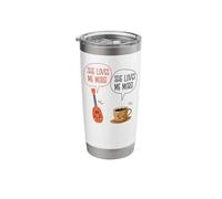 Hawaiian Ukulele Uke She Loves Me More Stainless Steel Insulated Tumbler