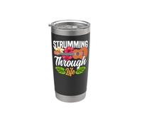 Hawaiian Ukulele Uke Strumming Through Life Stainless Steel Insulated Tumbler