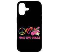 Hawaiian Ukulele Uke Tie Dye Peace Love Ukulele Case for iPhone 17