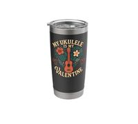 Hawaiian Ukulele Uke Valentines Day My Ukulele is My Stainless Steel Insulated Tumbler
