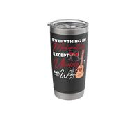 Hawaiian Ukulele Uke Wine Everything in Moderation Except Stainless Steel Insulated Tumbler